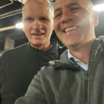 Phil Martelli poses with me for a selfie before boarding an early-morning Amtrak train to Washington, D.C., last October for Atlantic 10 Media Day. (Photo: Aaron Bracy)